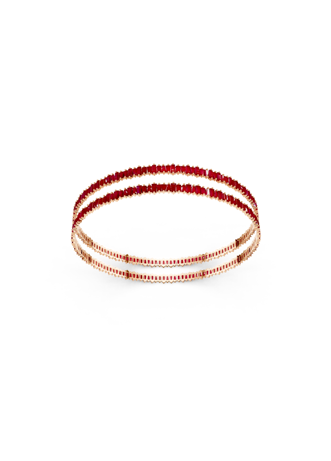 Ruby Line Bangles (Pair)