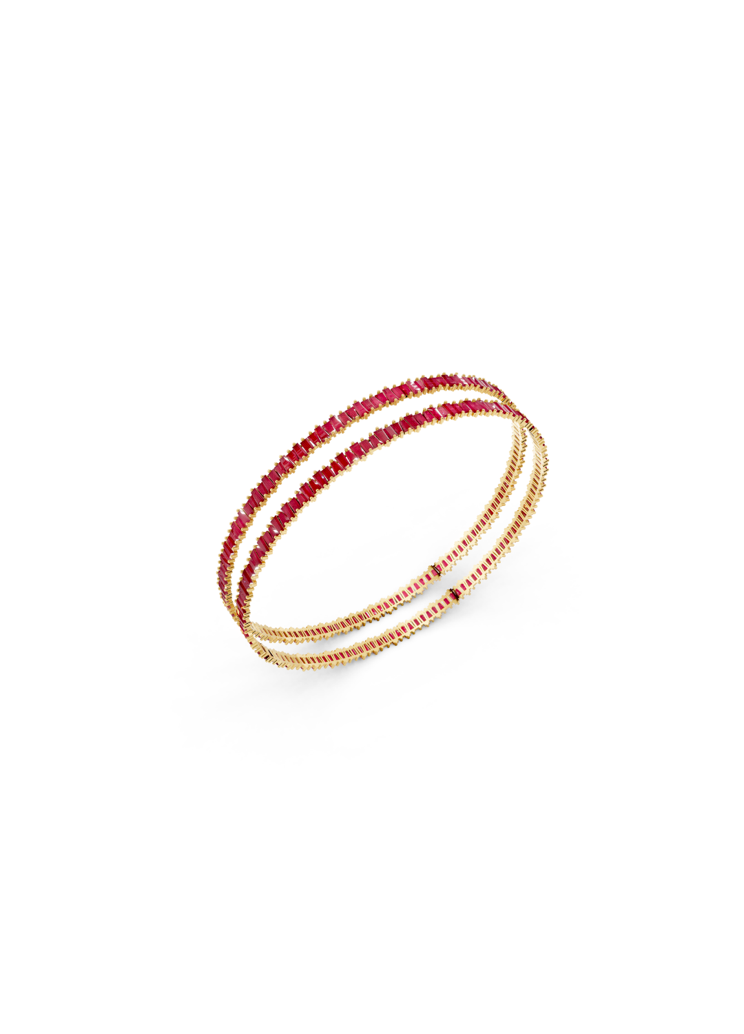 Ruby Line Bangles (Pair)