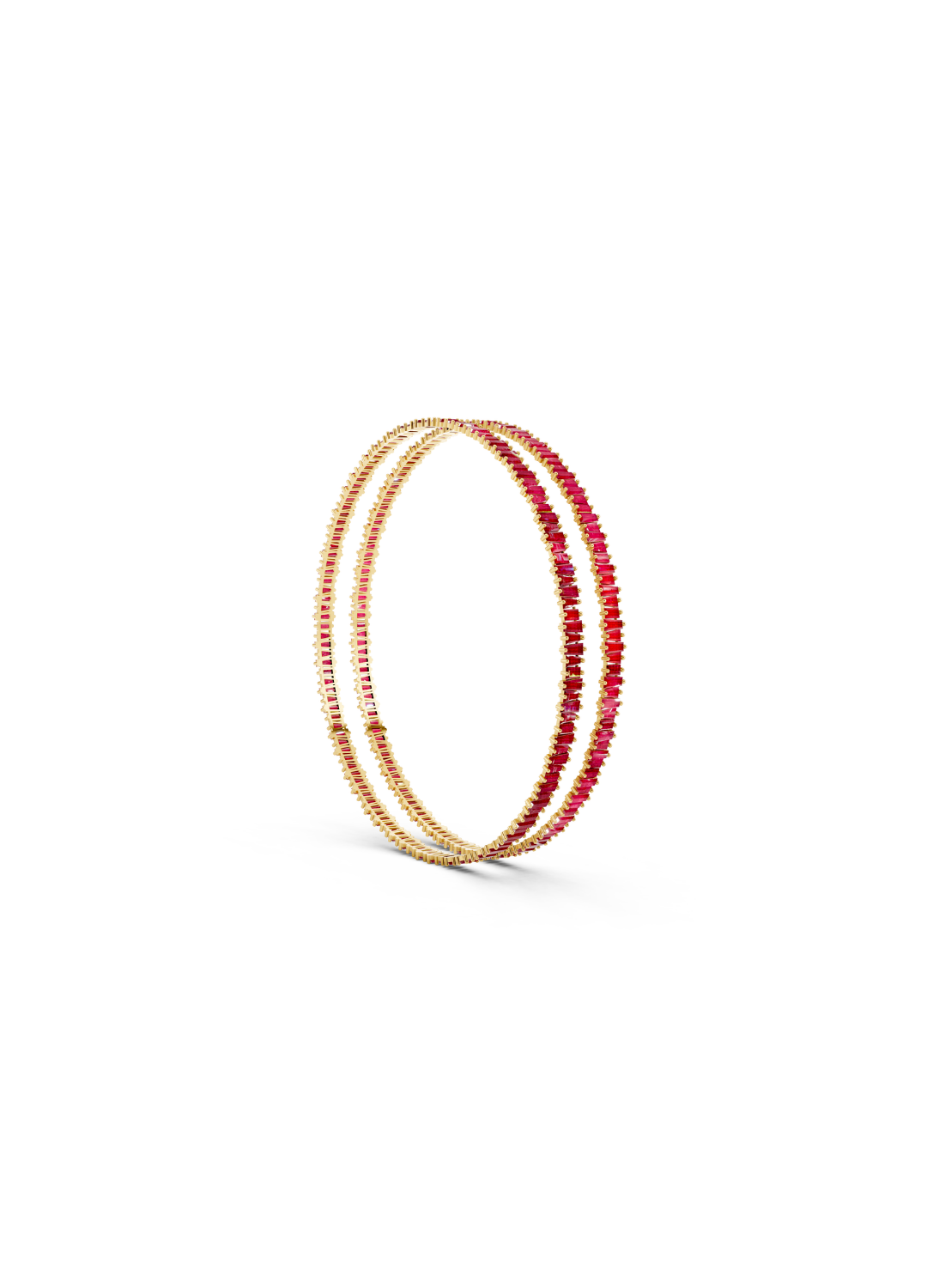Ruby Line Bangles (Pair)
