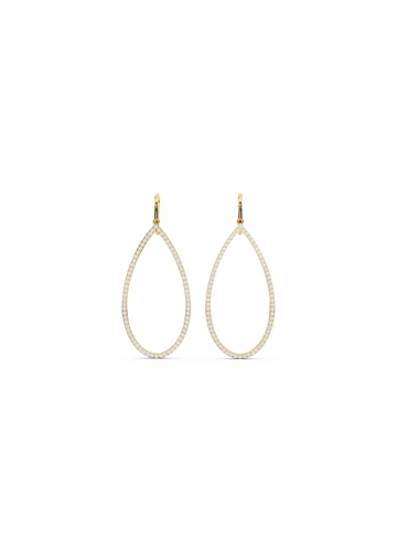 Pave Diamond Teardrop Earrings