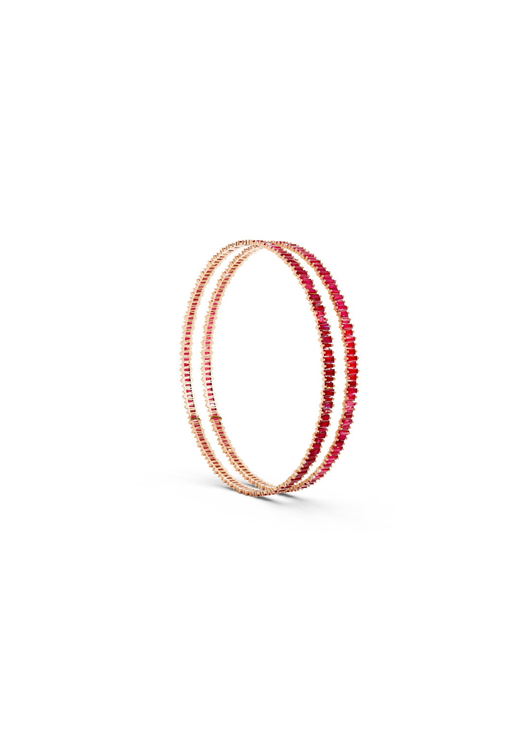 Ruby Line Bangles (Pair)