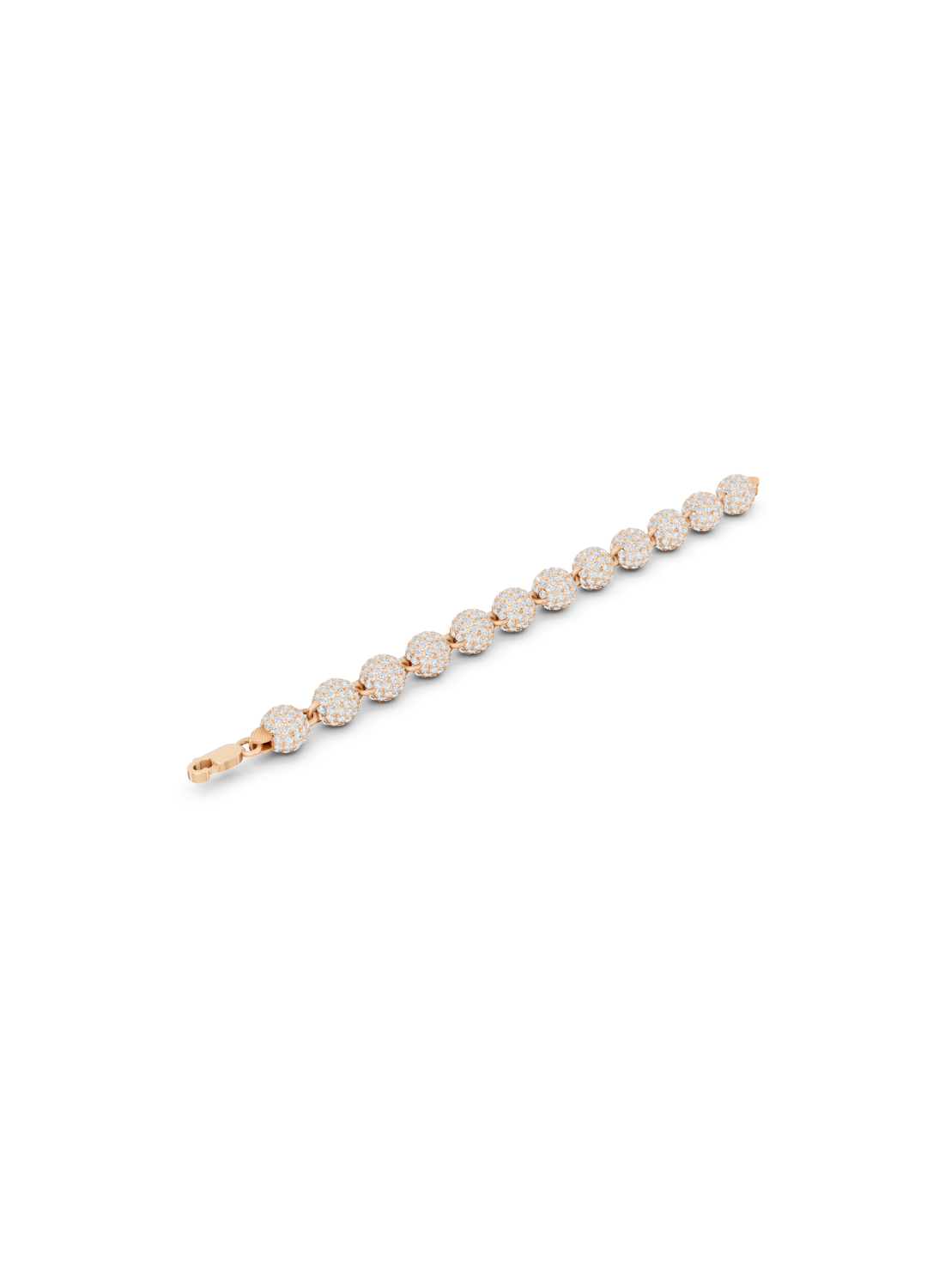 Diamond-Pave Ball Link Bracelet