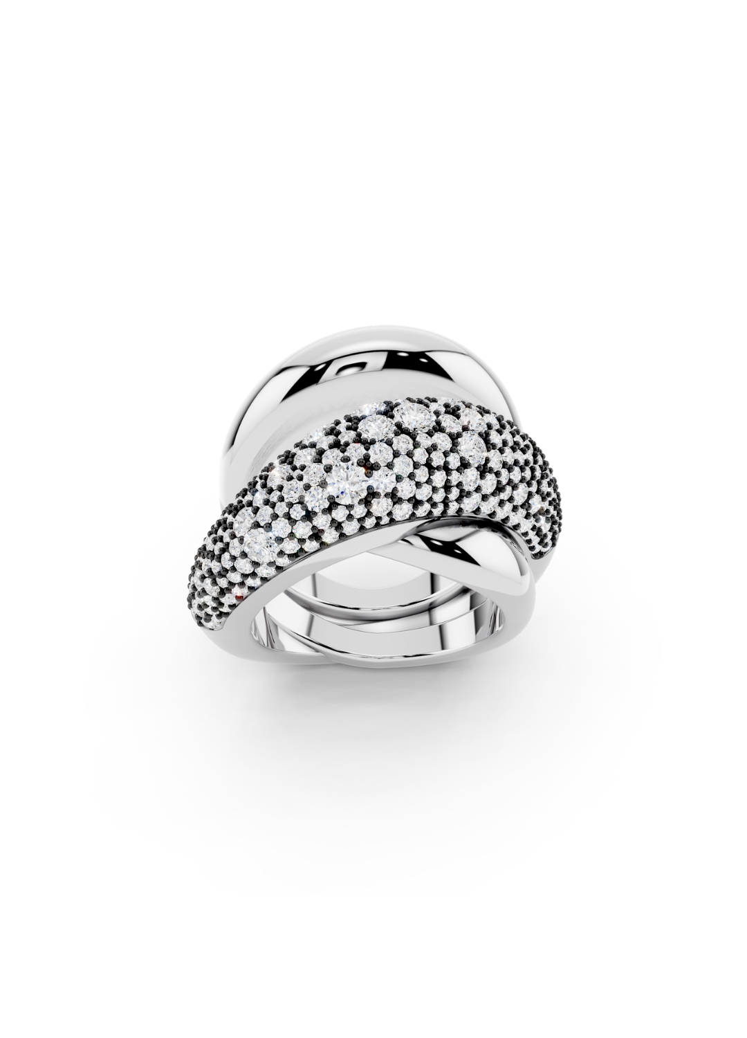 Diamond Pavé Double Band Ring