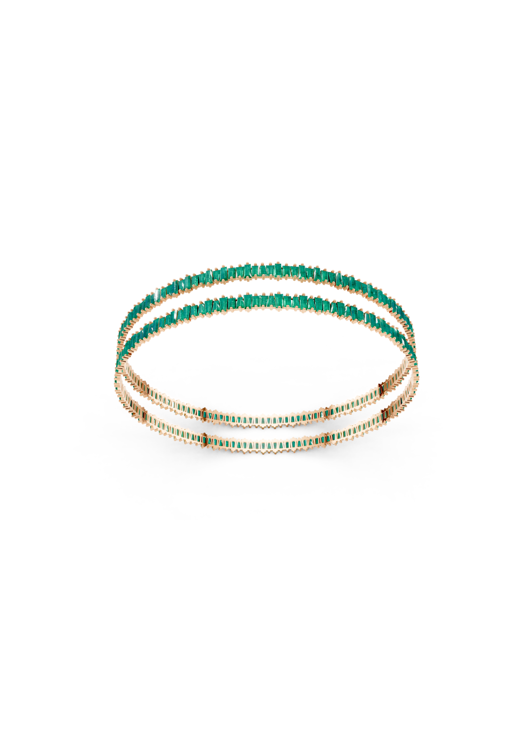 Emerald Line Bangles (Pair)