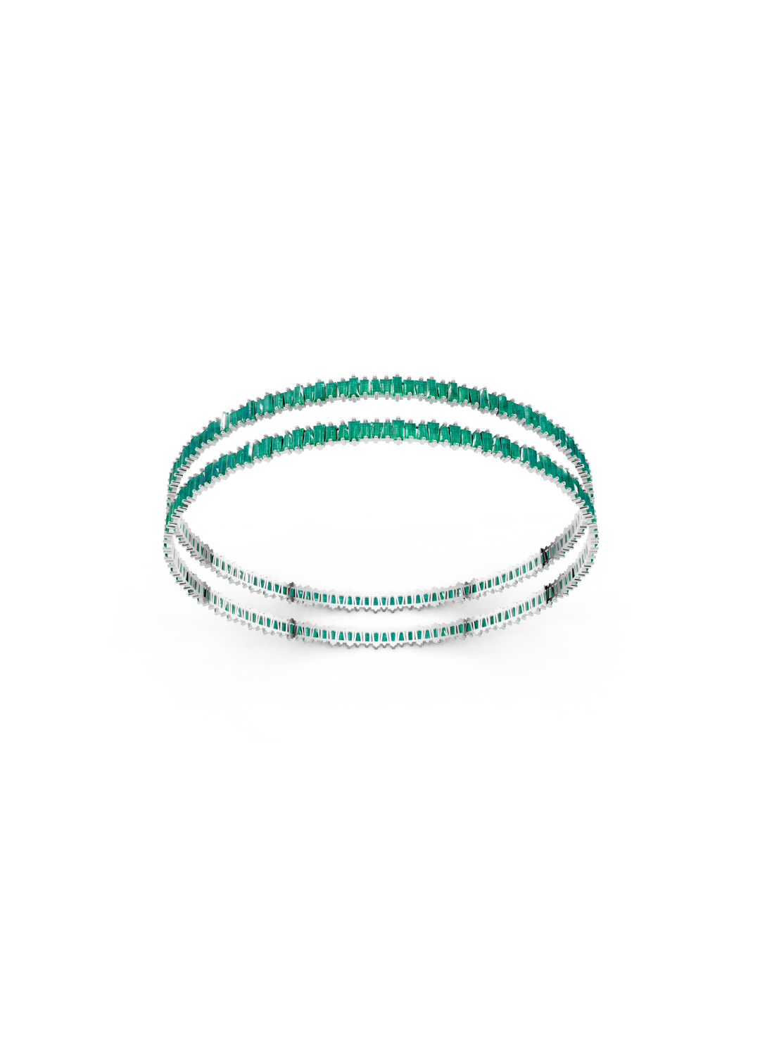 Emerald Line Bangles (Pair)