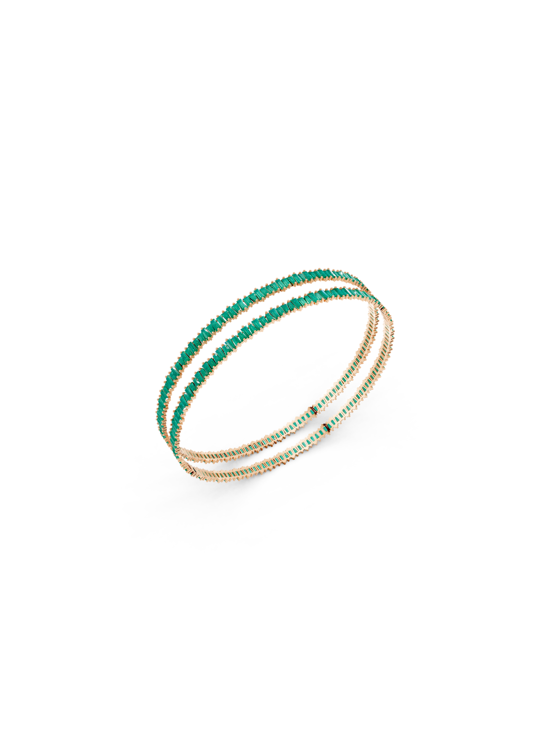 Emerald Line Bangles (Pair)