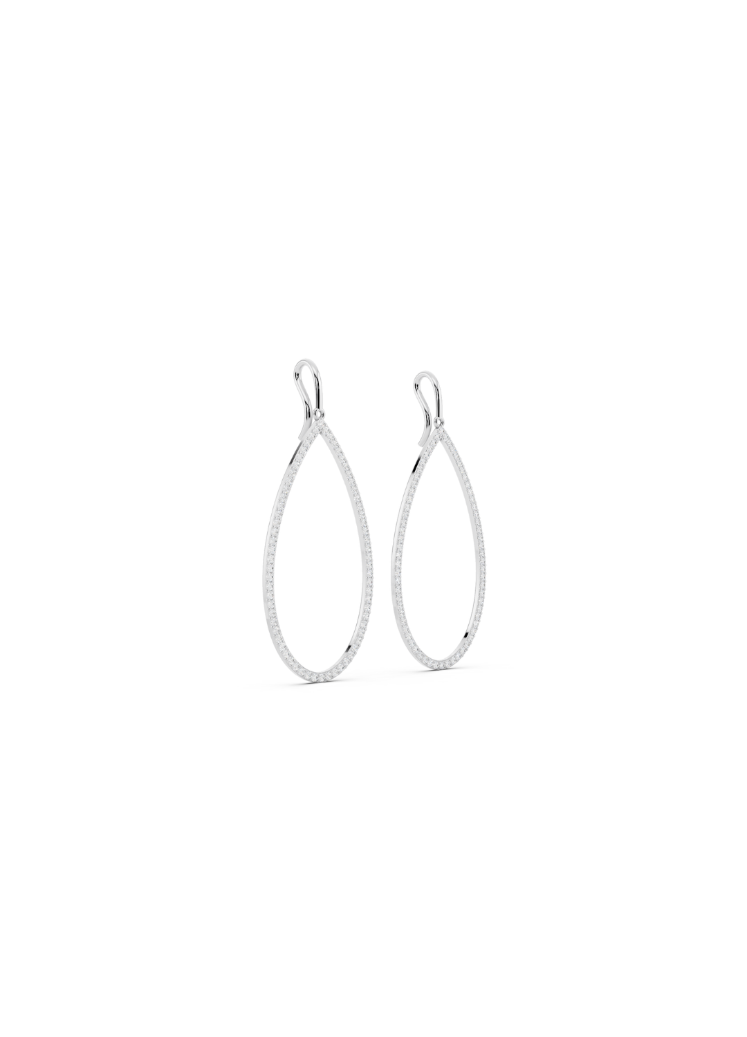 Pave Diamond Teardrop Earrings