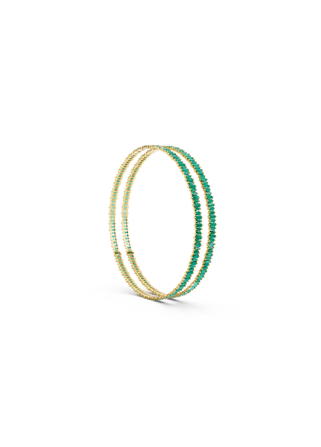 Emerald Line Bangles (Pair)