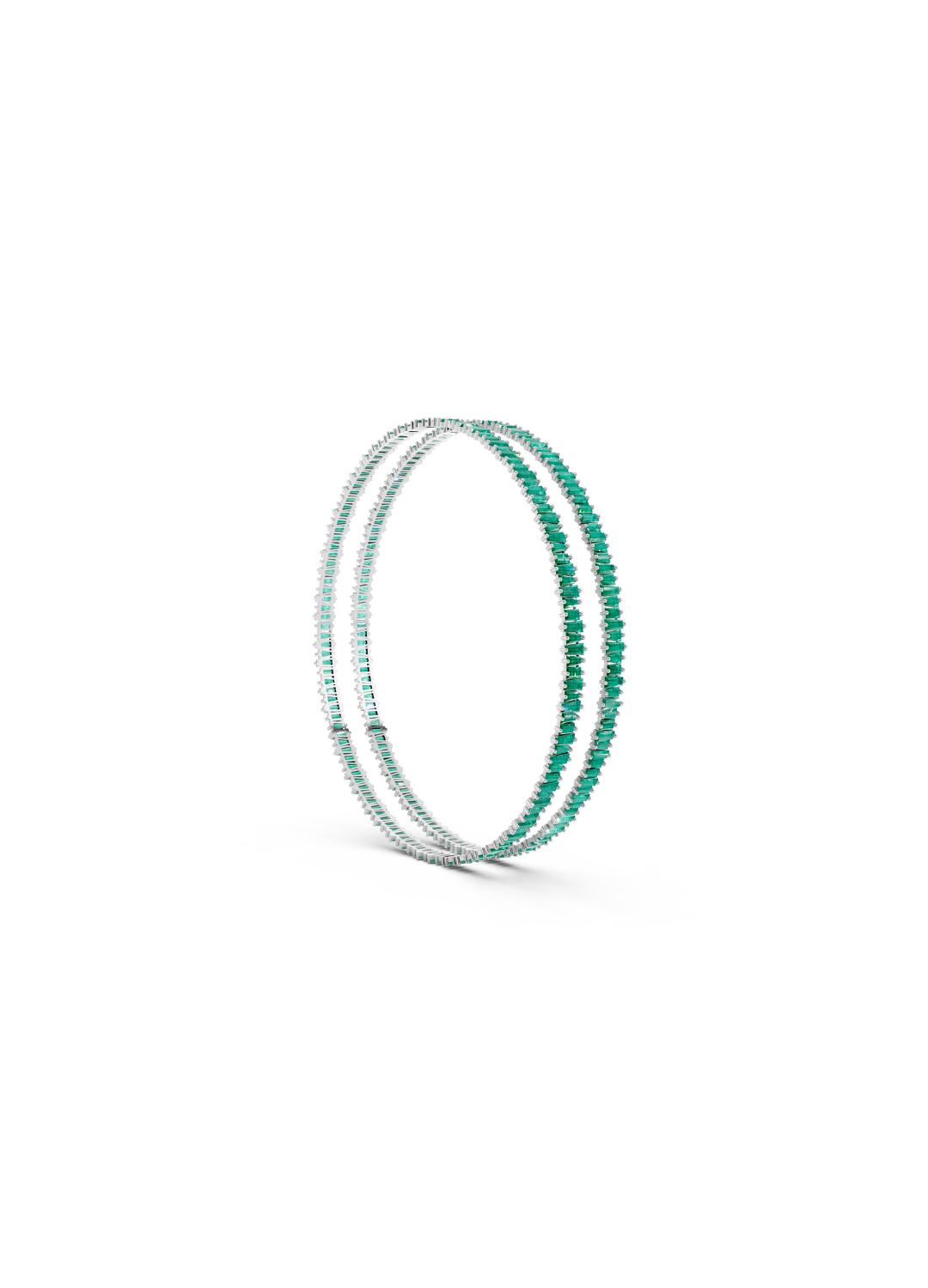 Emerald Line Bangles (Pair)