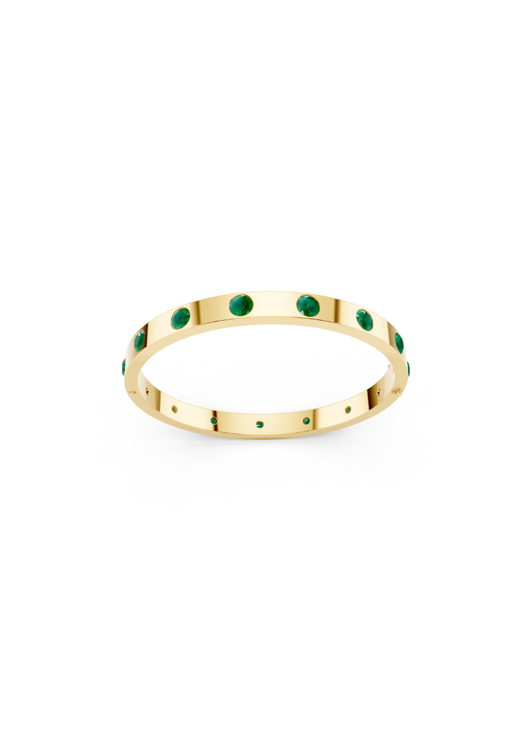 Emerald Halo Line Bangle