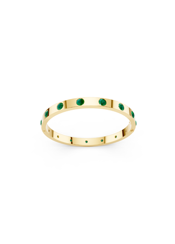 Emerald Halo Line Bangle