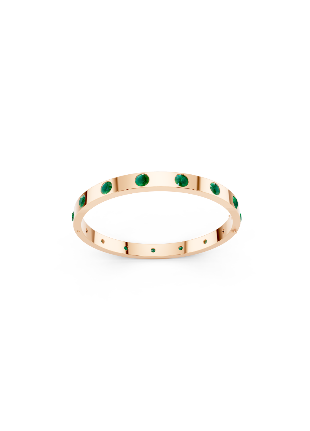 Emerald Halo Line Bangle