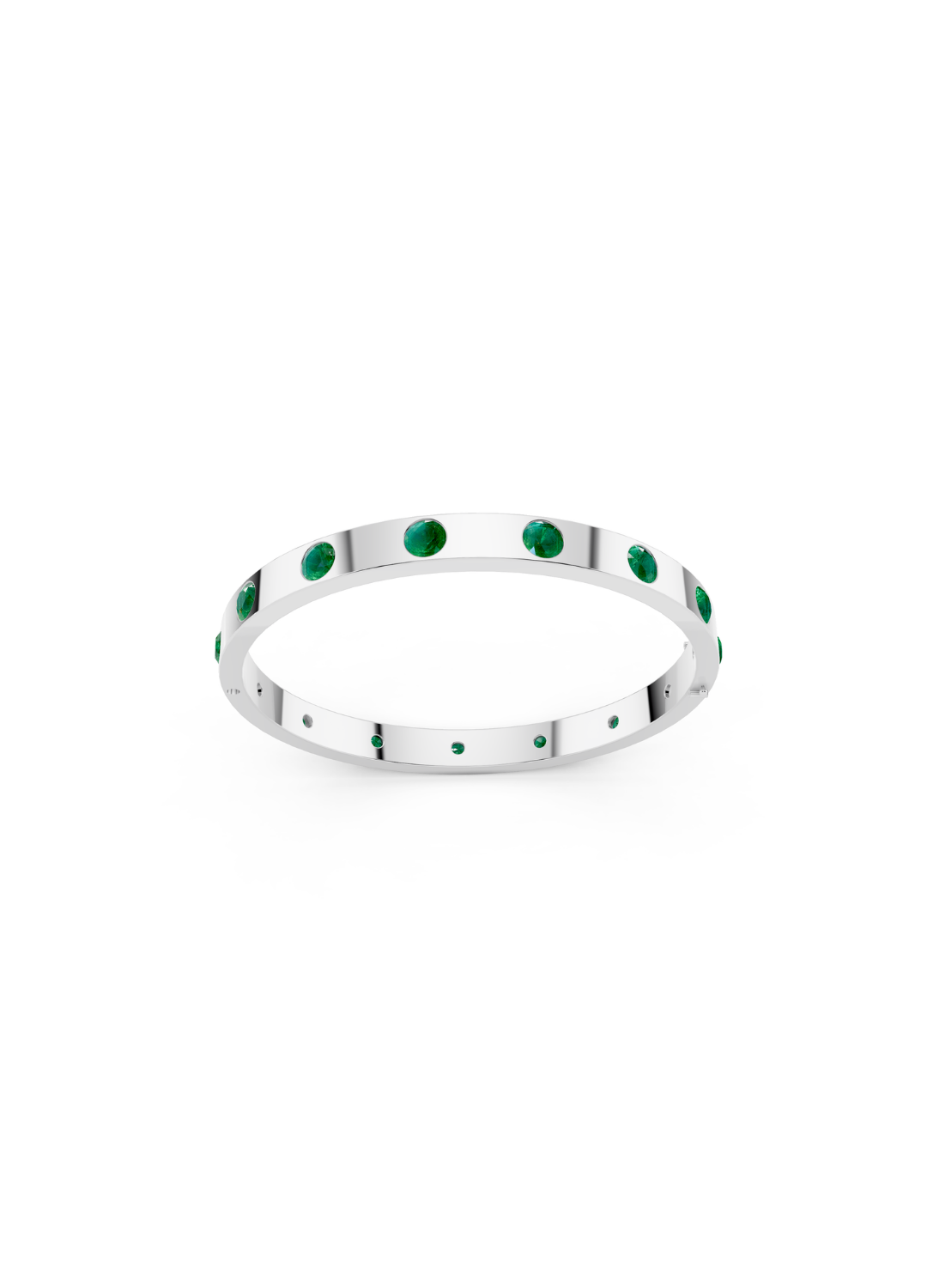 Emerald Halo Line Bangle
