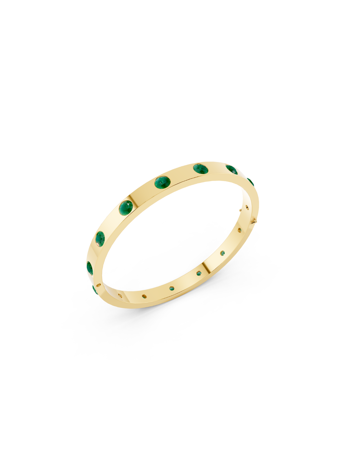 Emerald Halo Line Bangle