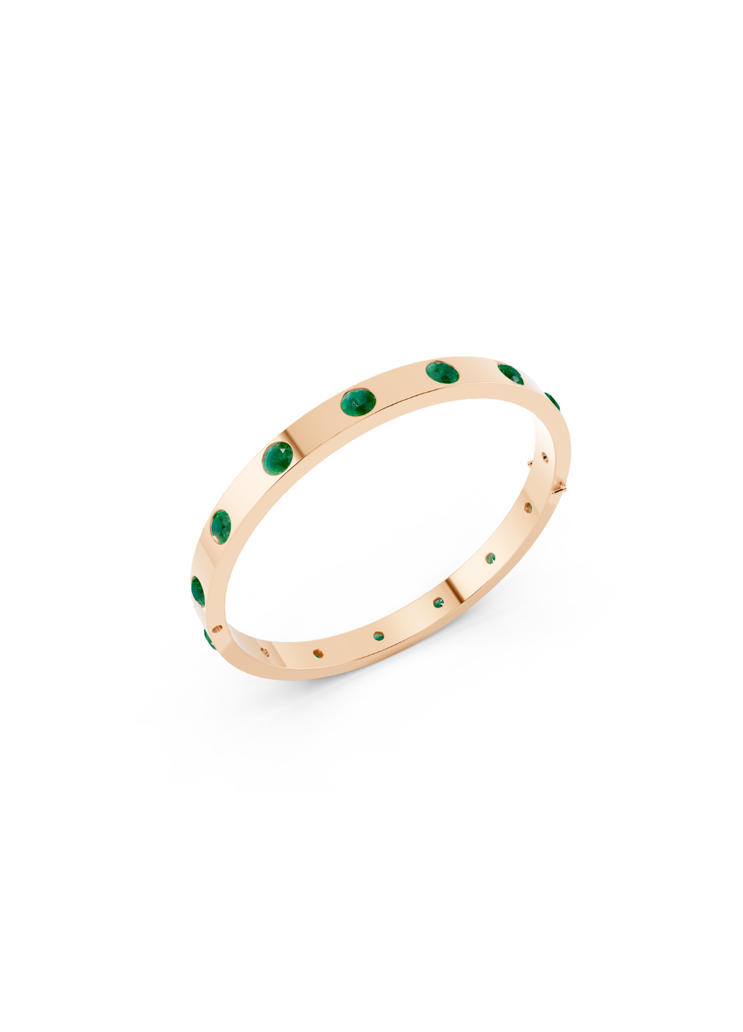 Emerald Halo Line Bangle