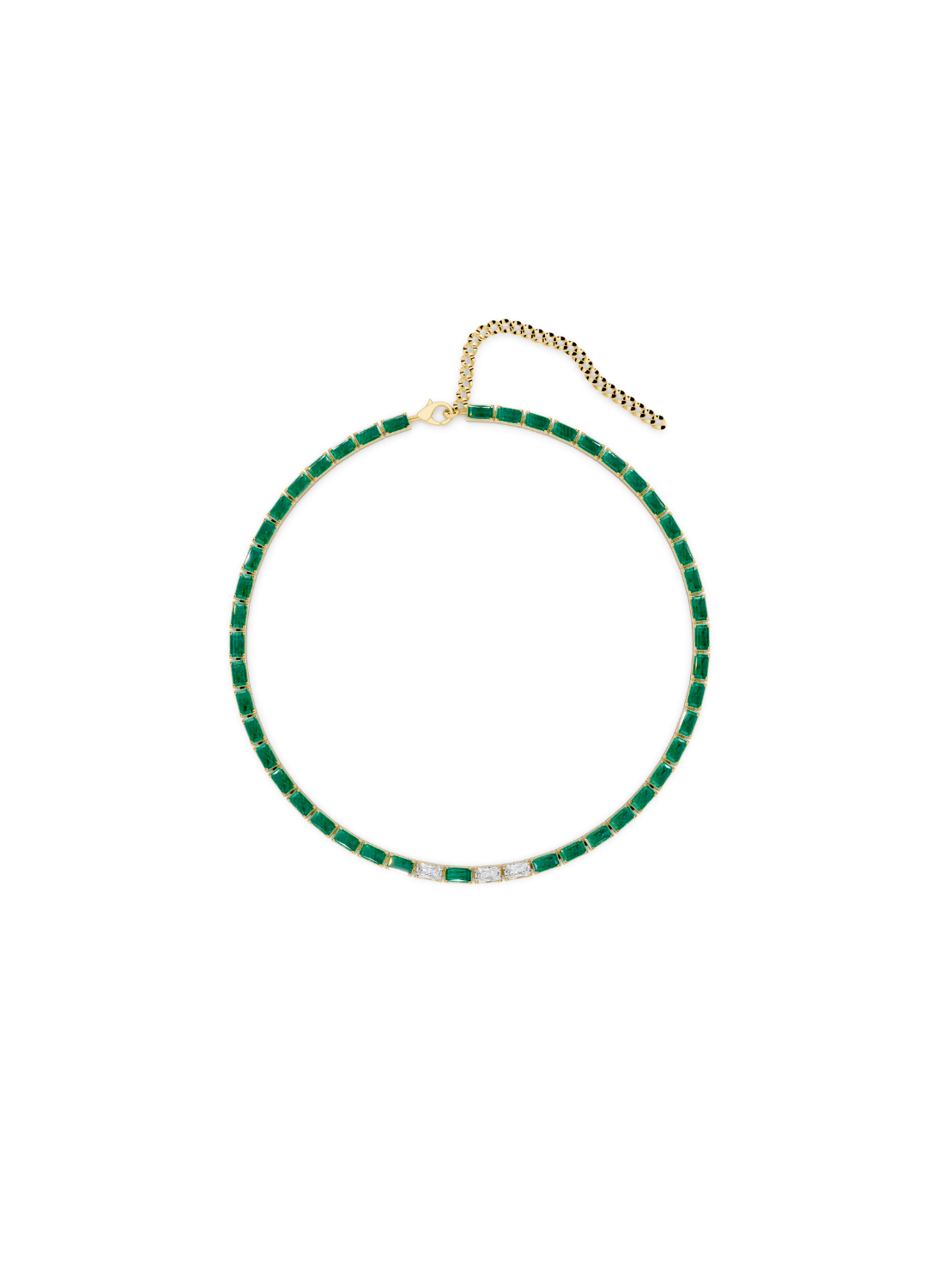 Emerald & Diamond Riviera Line Choker