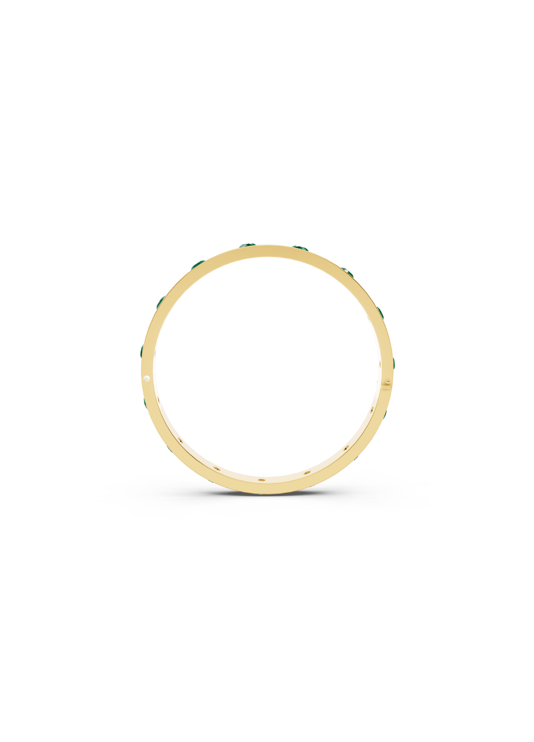 Emerald Halo Line Bangle