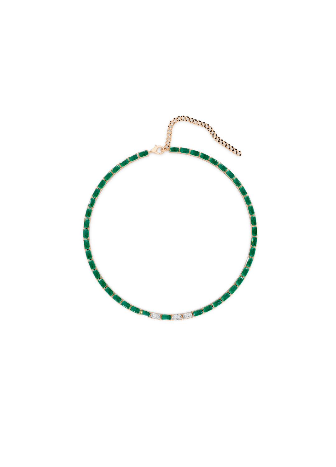 Emerald & Diamond Riviera Line Choker