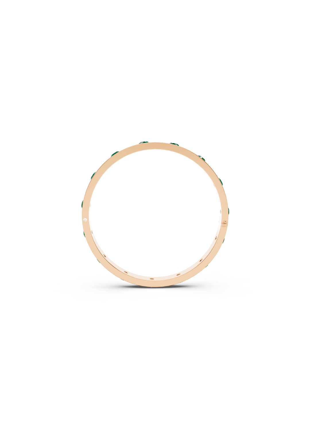 Emerald Halo Line Bangle
