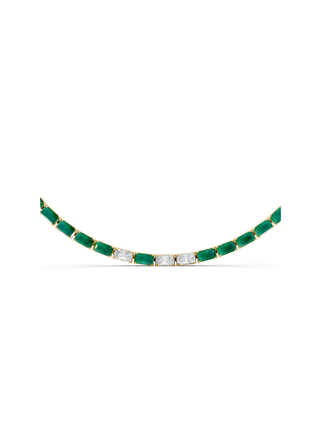 Emerald & Diamond Riviera Line Choker