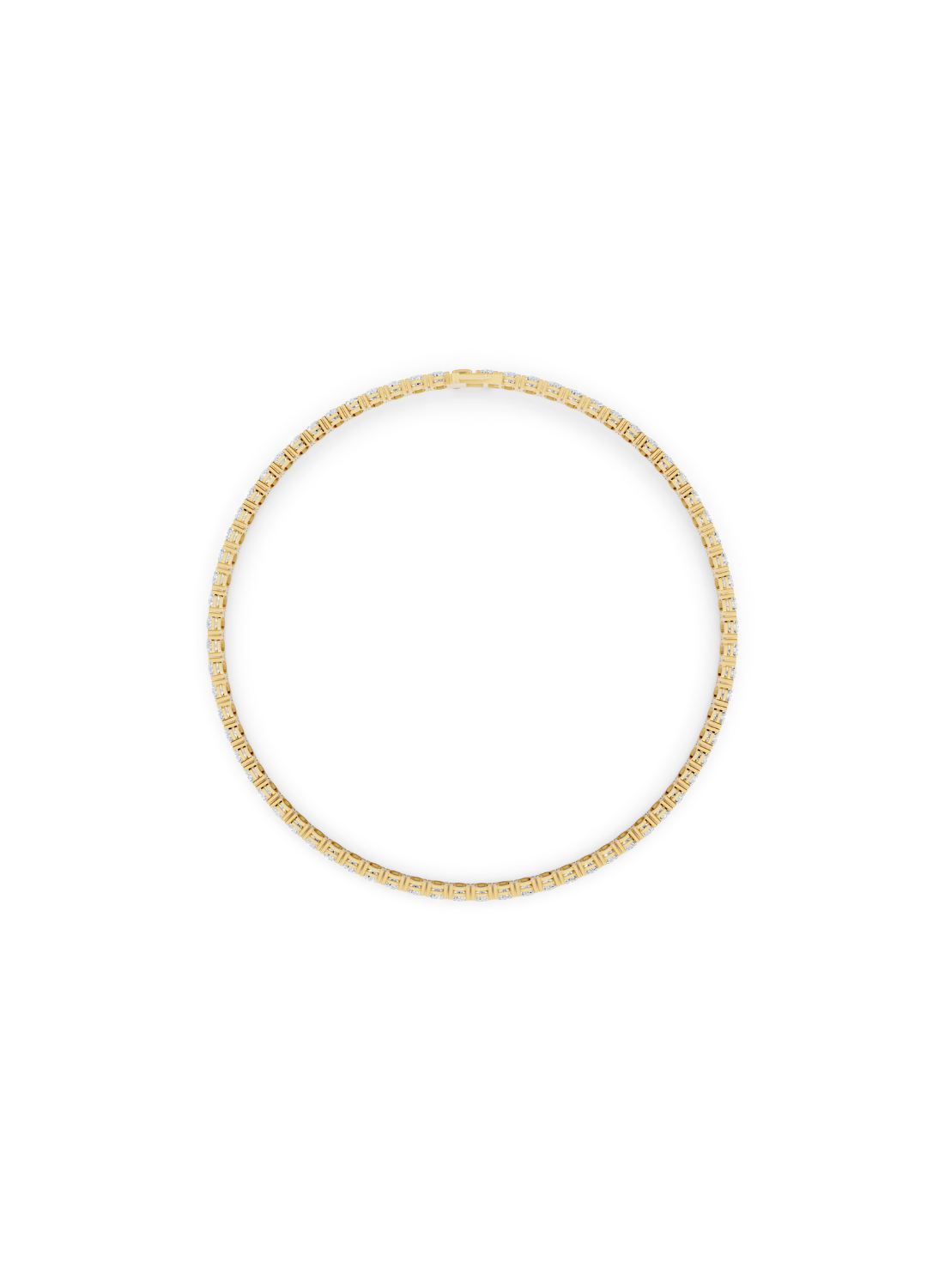 Oval Tennis Bracelet - North South Setting
