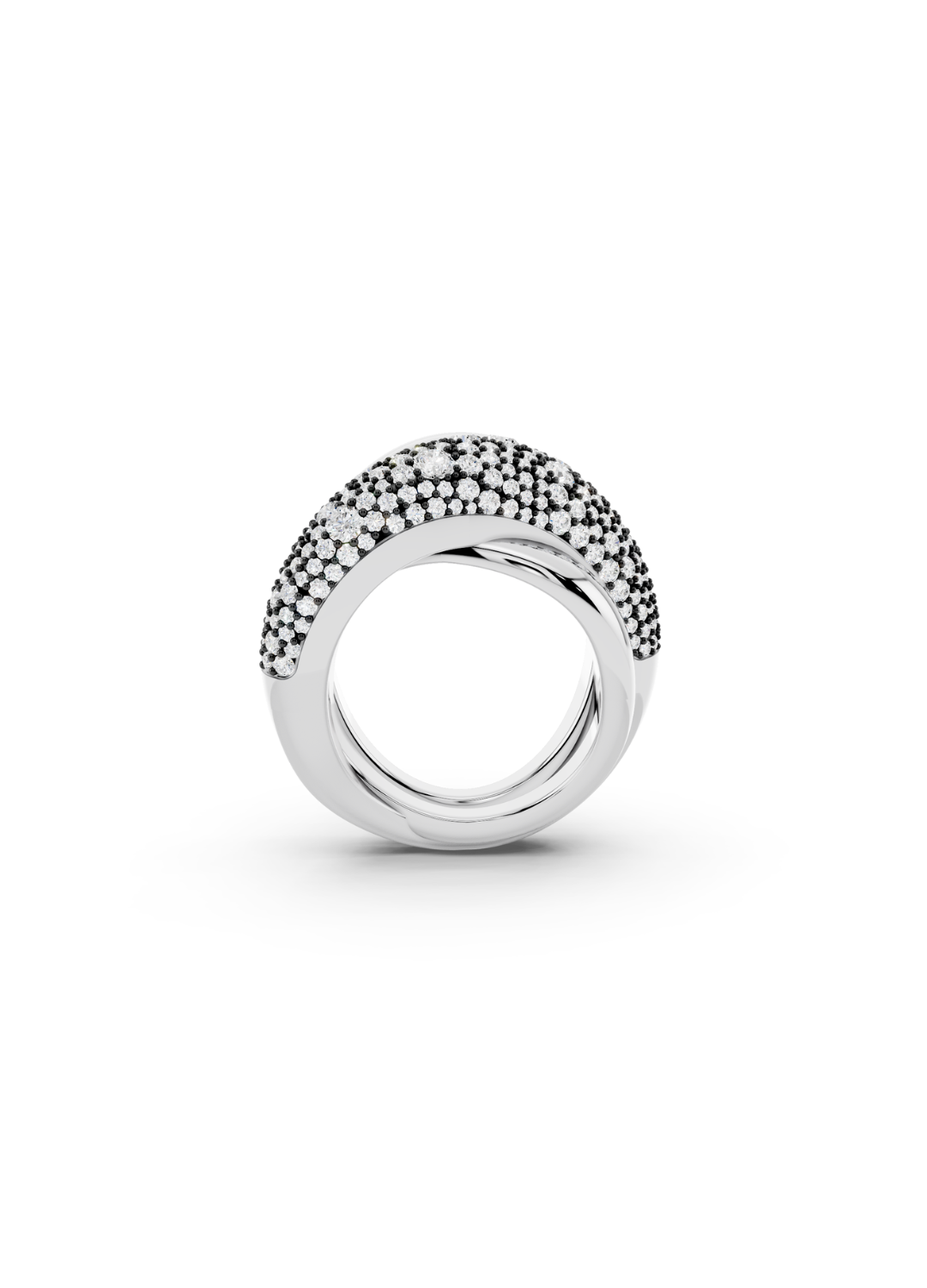 Diamond Pavé Double Band Ring