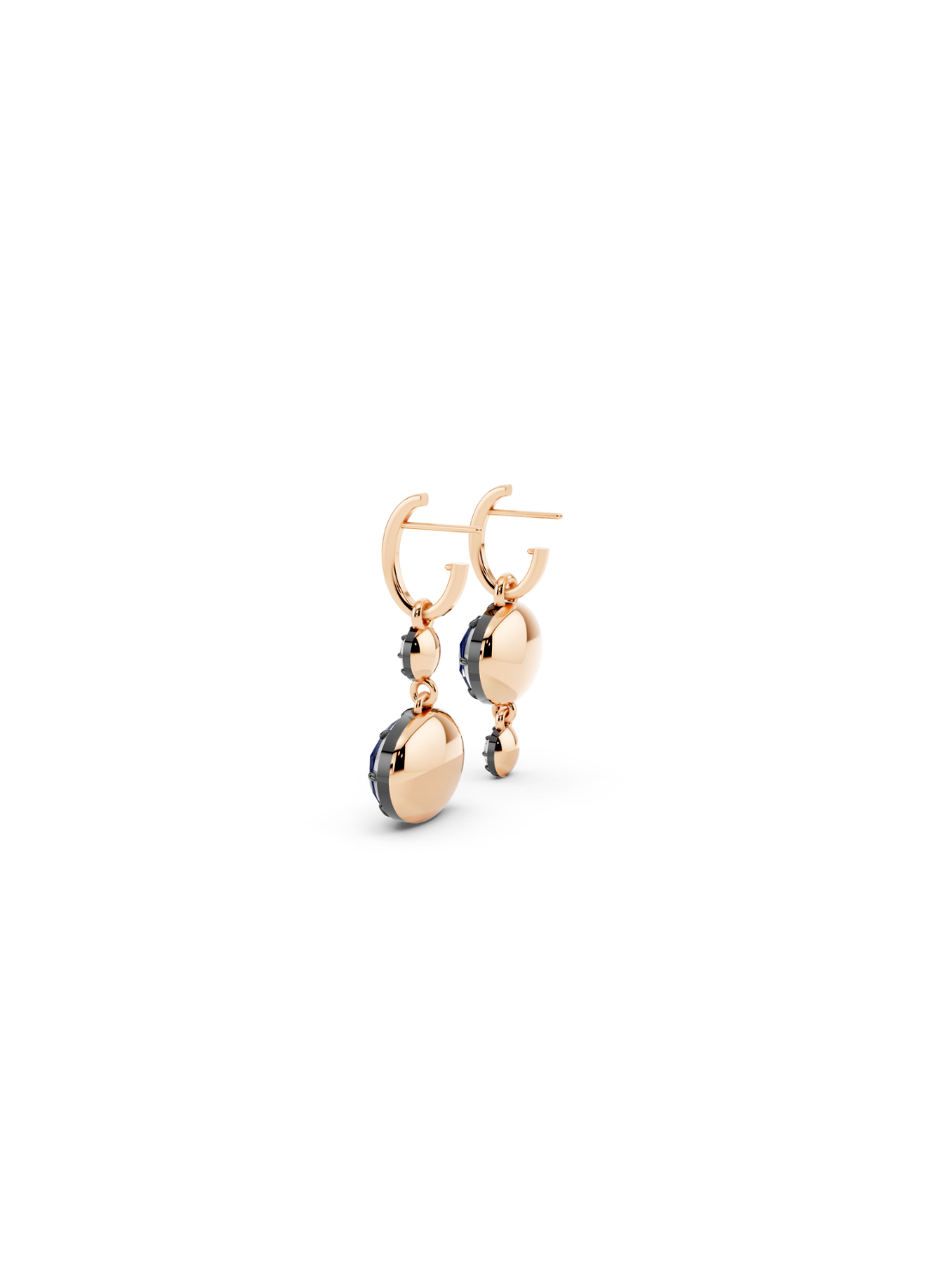 Blue Sapphire and Diamond Drop Earrings