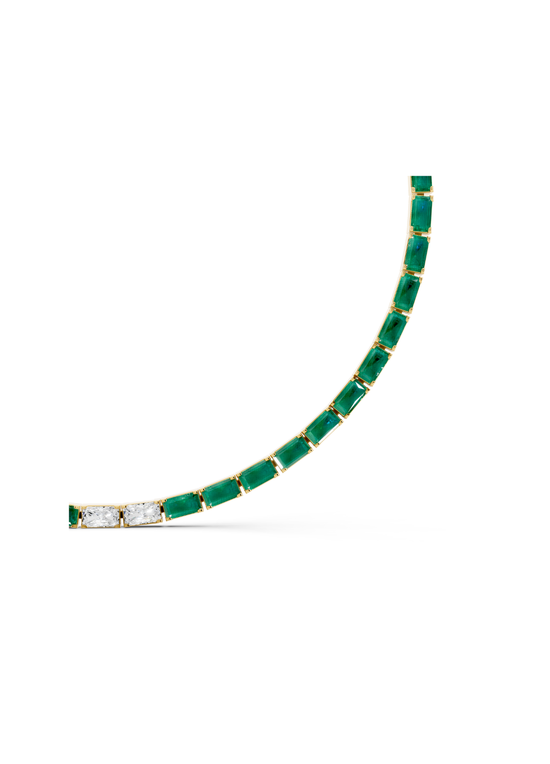 Emerald & Diamond Riviera Line Choker