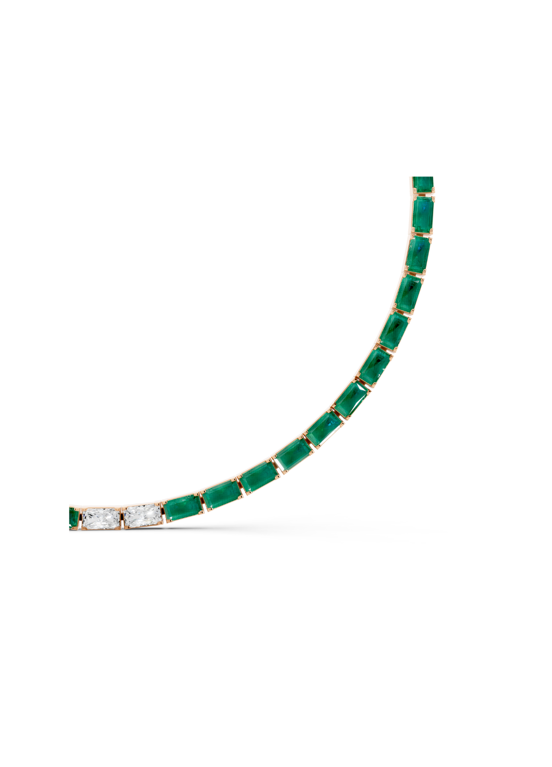 Emerald & Diamond Riviera Line Choker