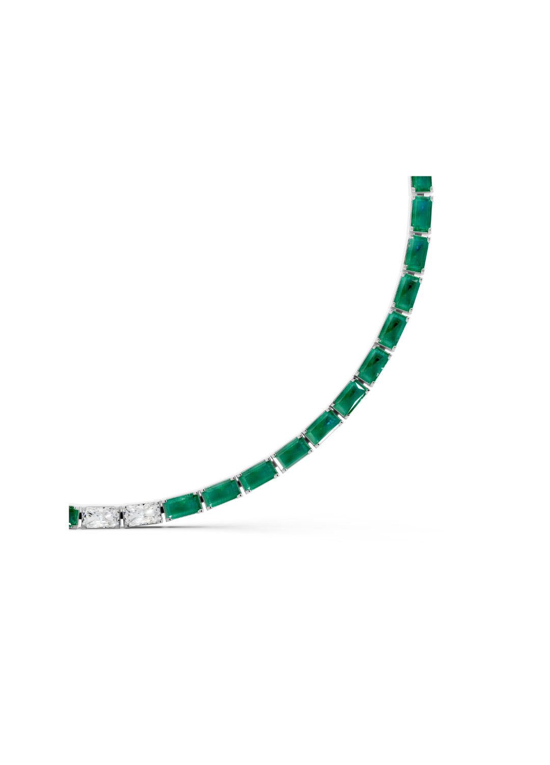 Emerald & Diamond Riviera Line Choker