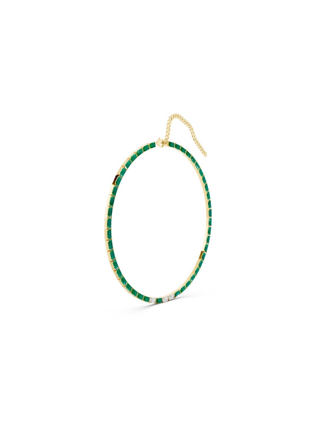Emerald & Diamond Riviera Line Choker