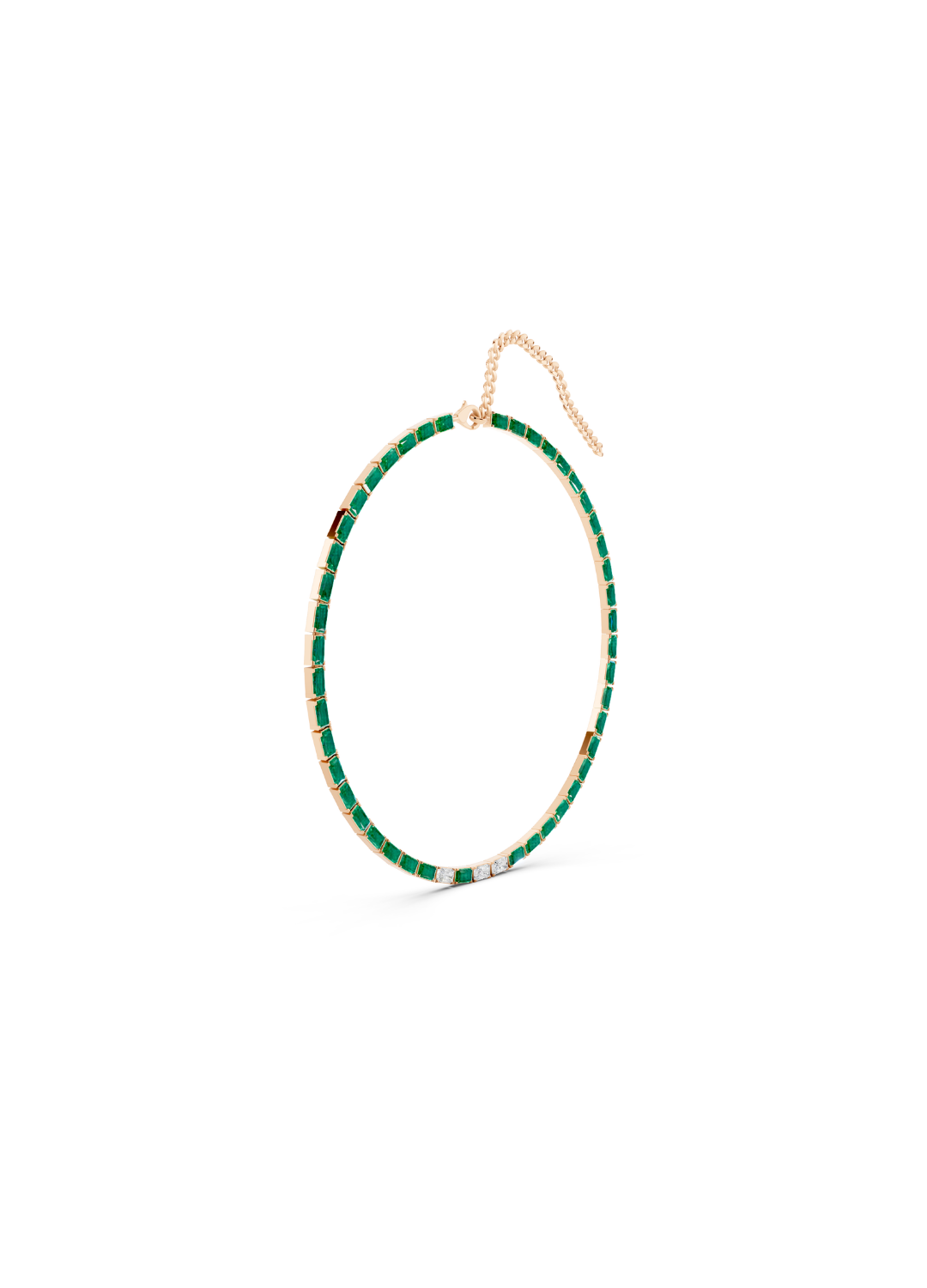 Emerald & Diamond Riviera Line Choker