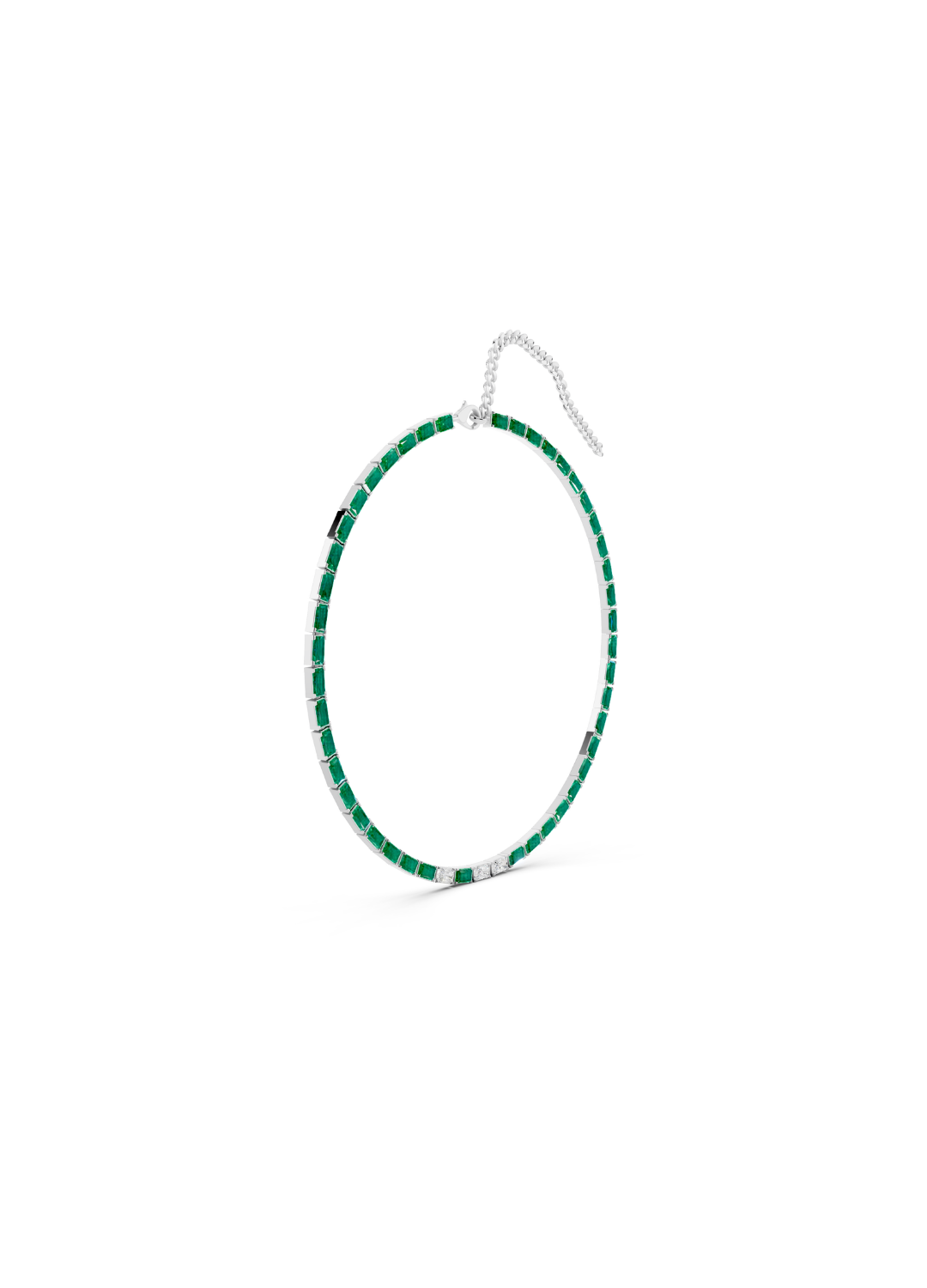 Emerald & Diamond Riviera Line Choker