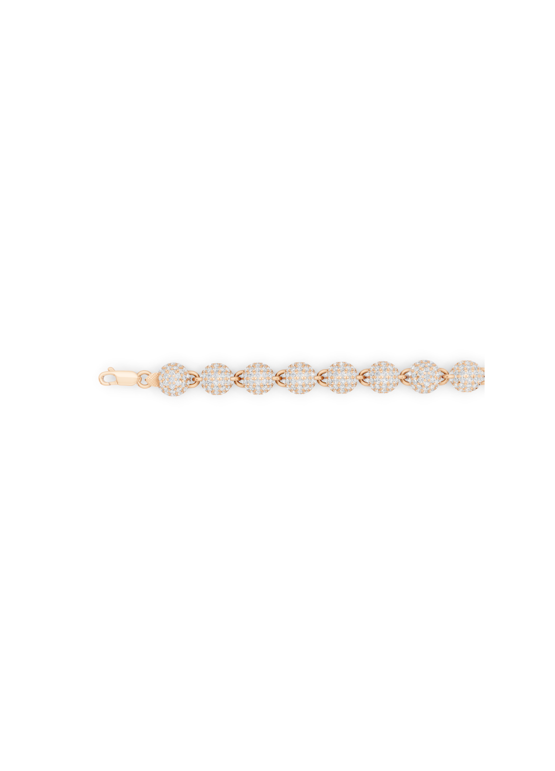 Diamond-Pave Ball Link Bracelet