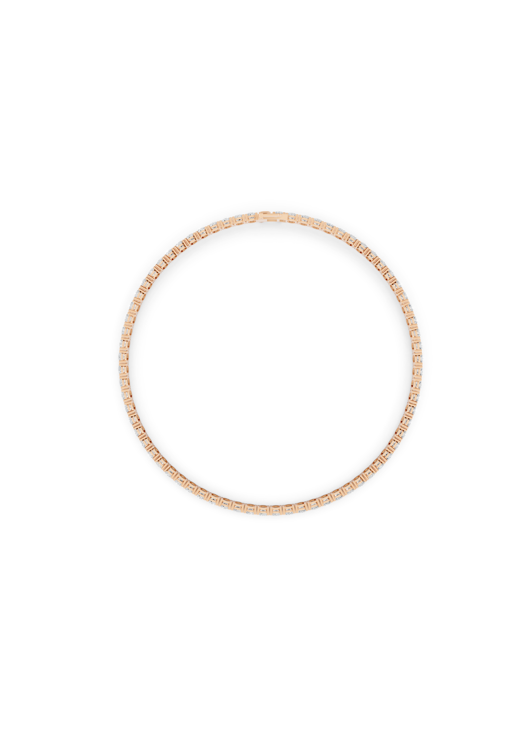 Oval Tennis Bracelet - North South Setting