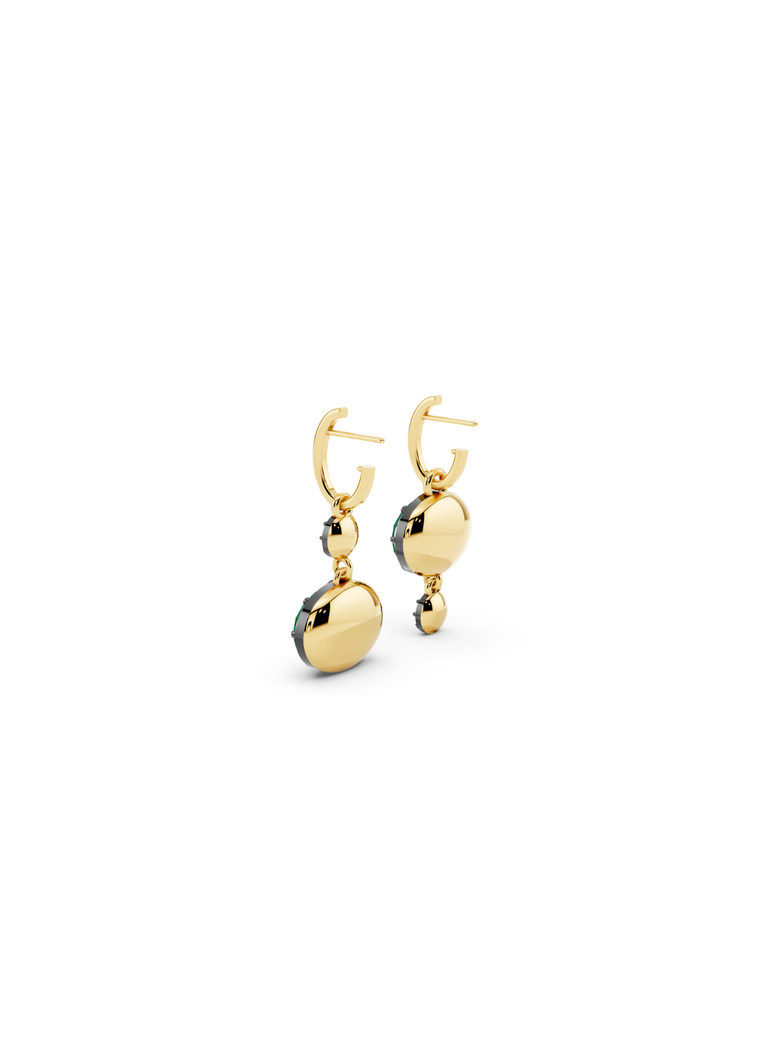 Emerald and Diamond Drop Earrings