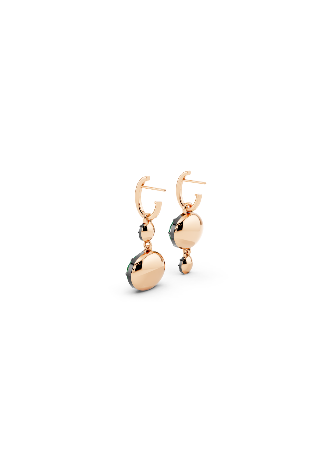 Emerald and Diamond Drop Earrings