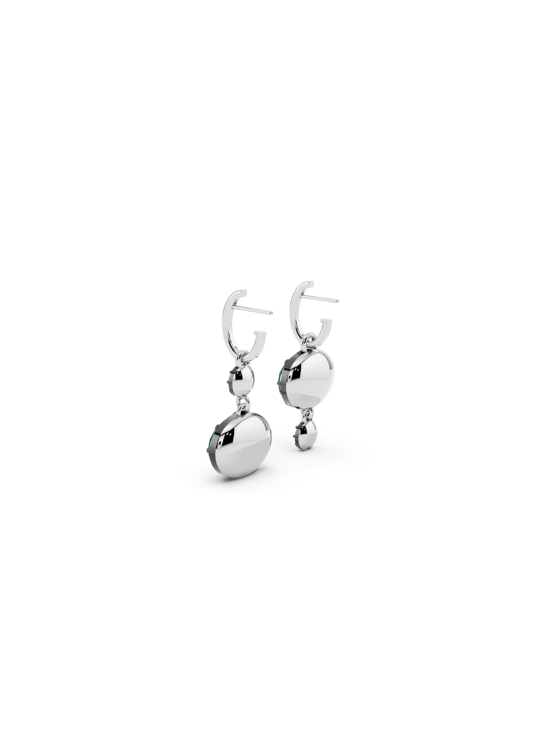 Emerald and Diamond Drop Earrings