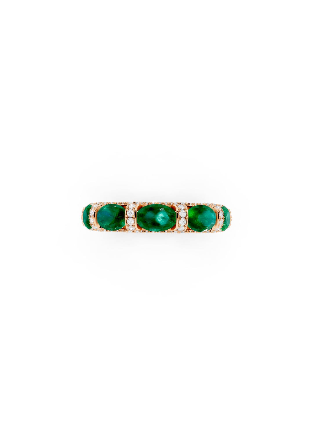 Emerald & Diamond Halo Band