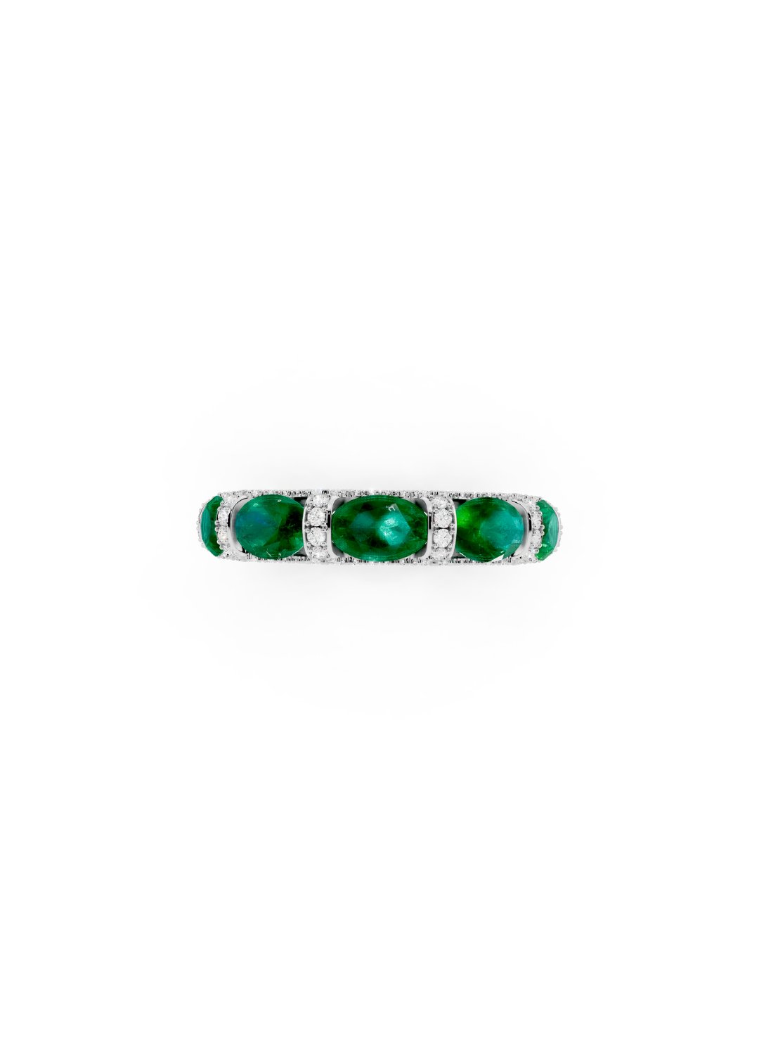 Emerald & Diamond Halo Band