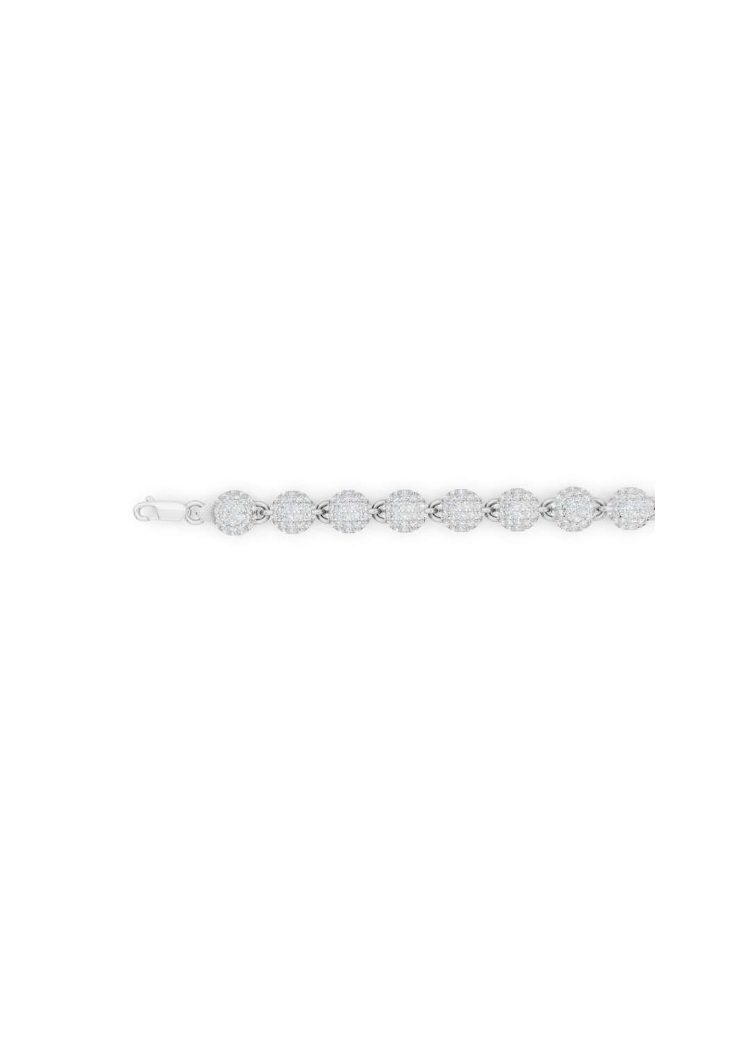 Diamond-Pave Ball Link Bracelet