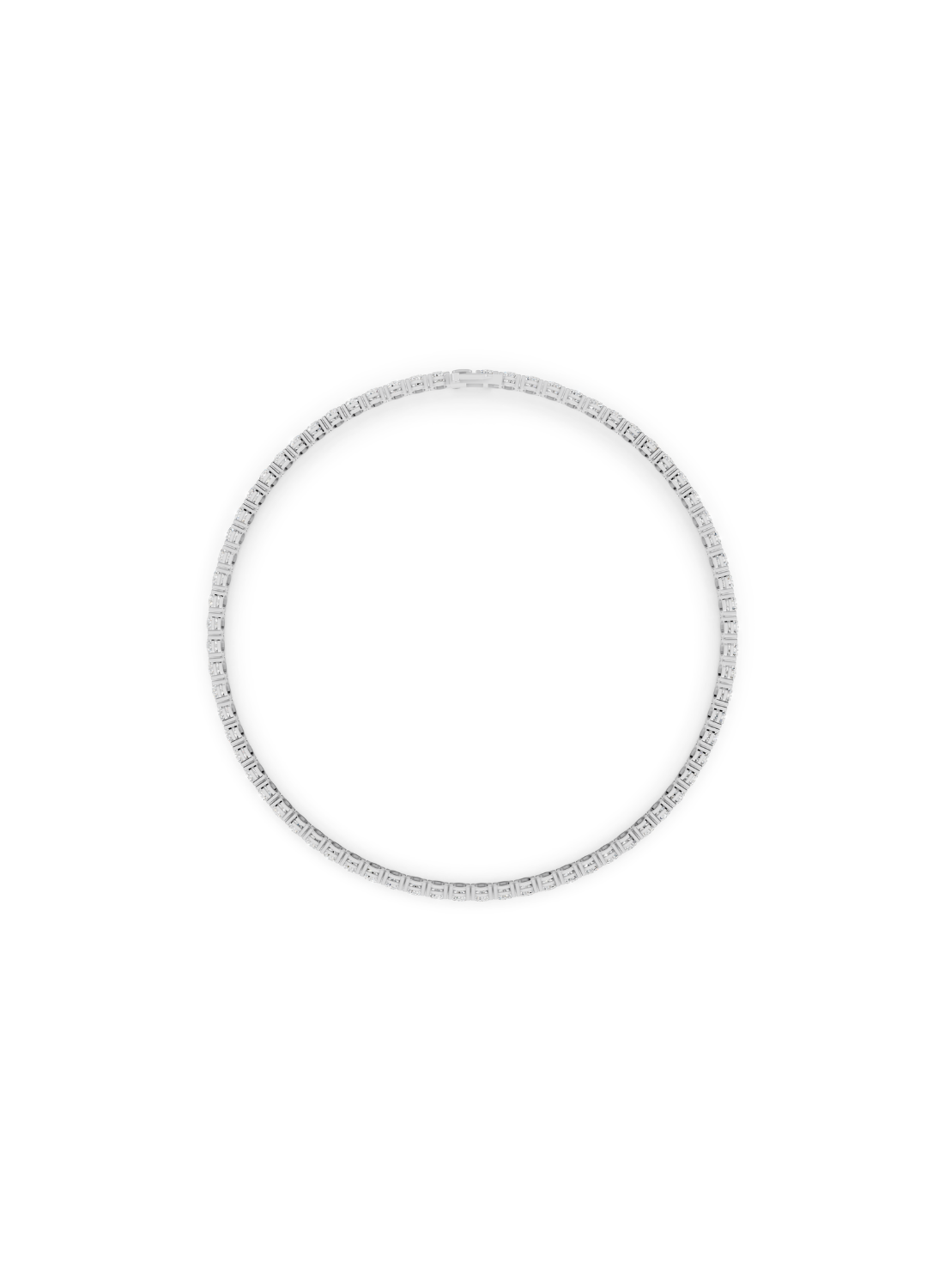 Oval Tennis Bracelet - North South Setting