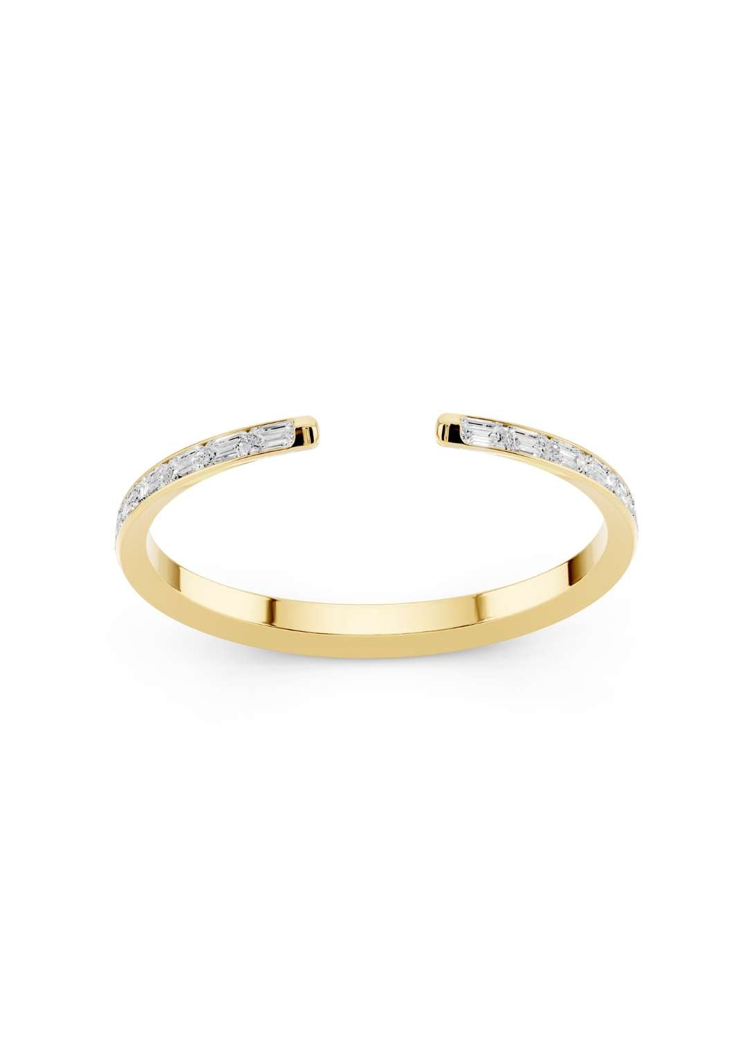 Baguette Diamond Open Cuff Bracelet Image 1