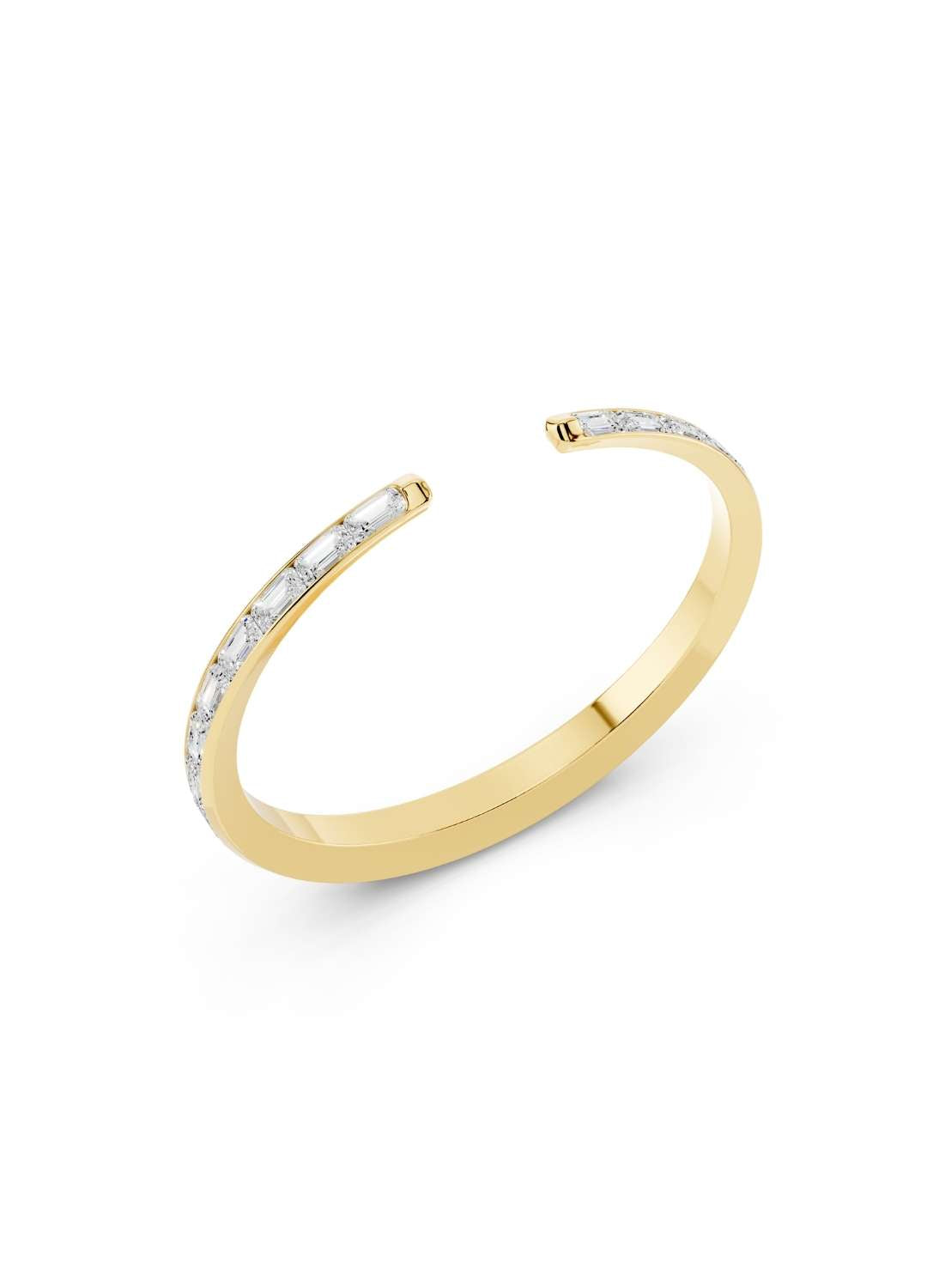 Baguette Diamond Open Cuff Bracelet Image 1