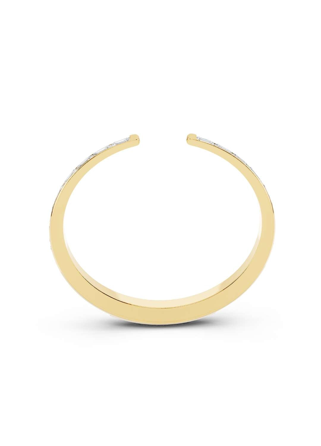 Baguette Diamond Open Cuff Bracelet Image 4