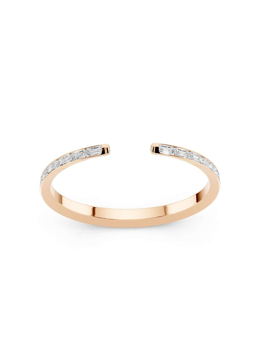 Baguette Diamond Open Cuff Bracelet Image 5