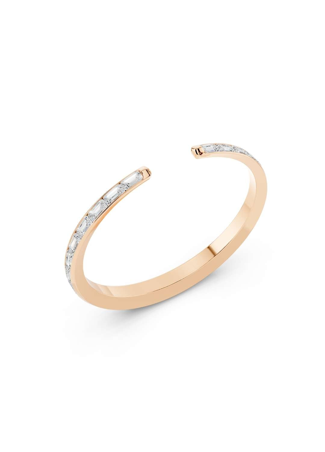 Baguette Diamond Open Cuff Bracelet Image 6