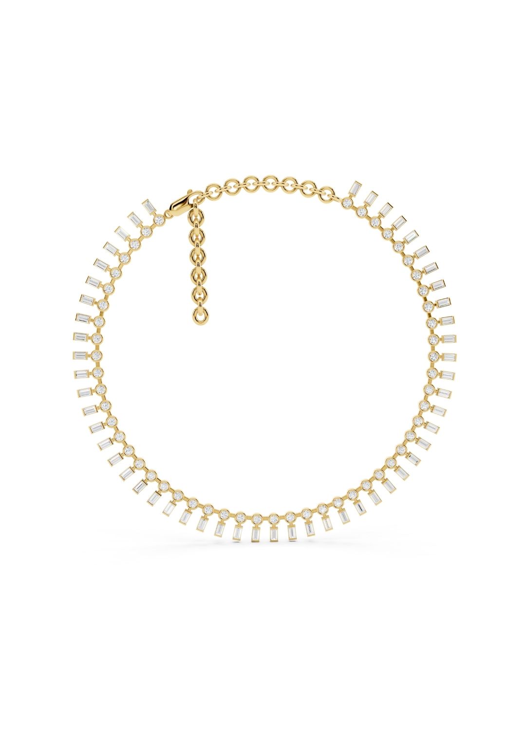 Baguette Fringe Diamond Necklace Image 1