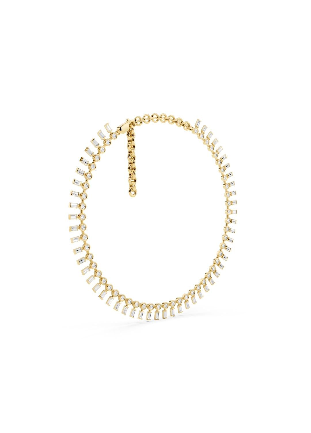 Baguette Fringe Diamond Necklace Image 3