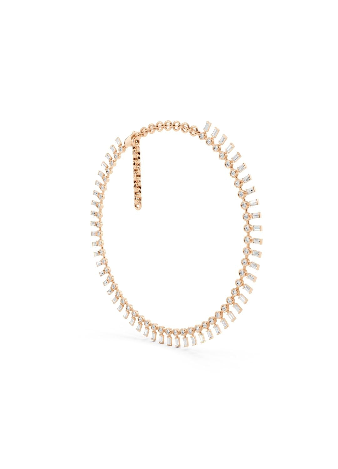 Baguette Fringe Diamond Necklace Image 8